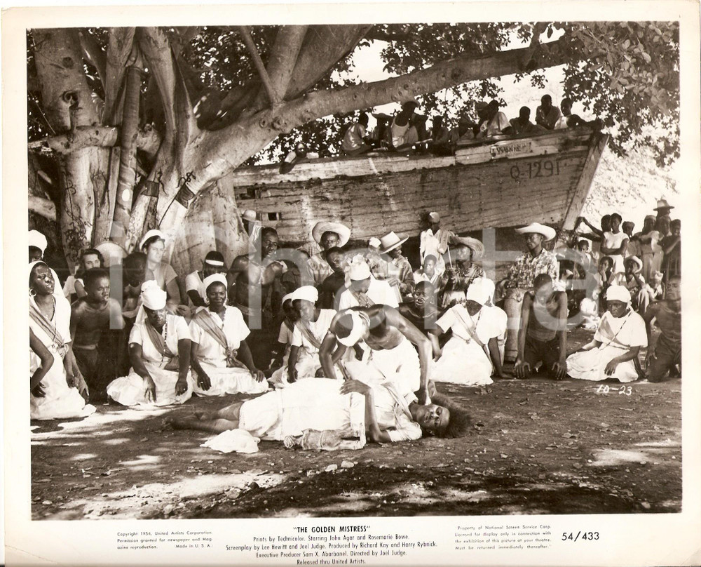 Fotografia d epoca originale 1954 GOLDEN MISTRESS TribÃ¹ assiste a rito esoterico Abner BIBERMAN Foto 1