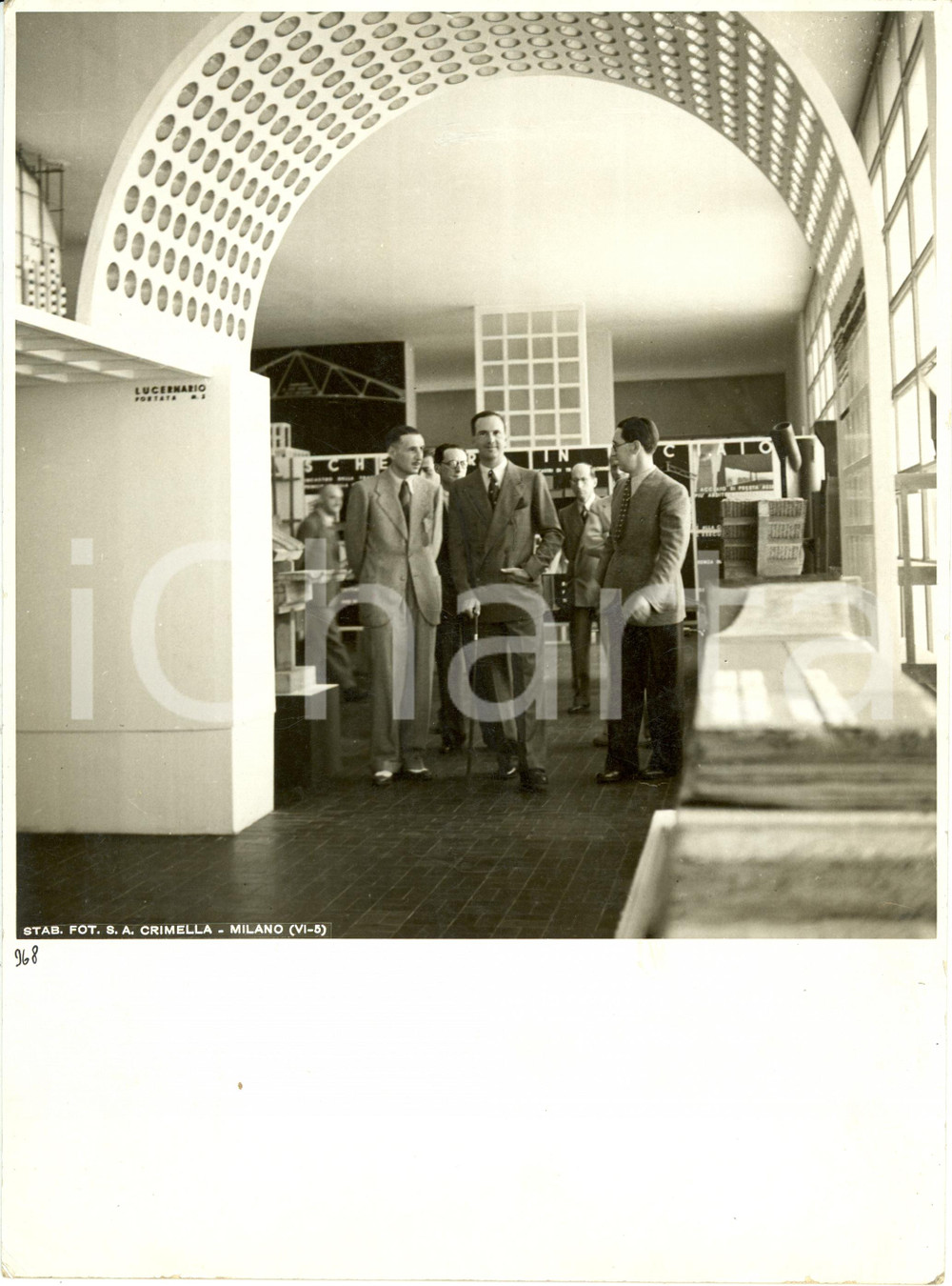 Fotografia d epoca originale 1936 MILANO Principe UMBERTO II visita la VI TRIENNALE Fotografia 1