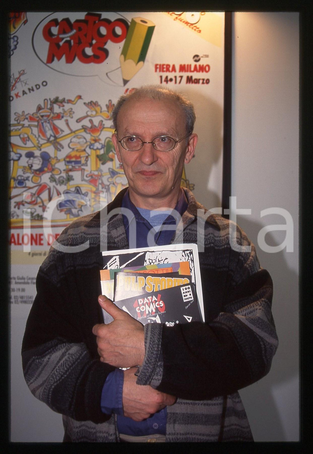 35mm vintage slide* 1996 MILANO - MOEBIUS Jean GIRAUD a CARTOOMICS Ritratto (30)