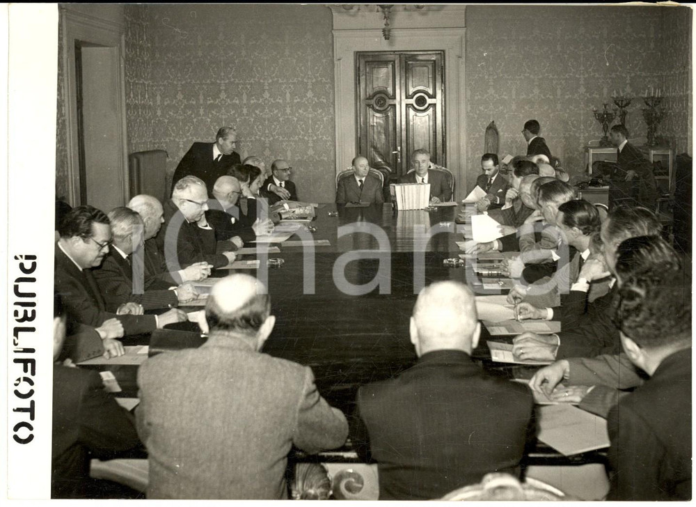 1954 ROMA Mario SCELBA presiede Commissione Nazionale per il Libro - Foto 18x13