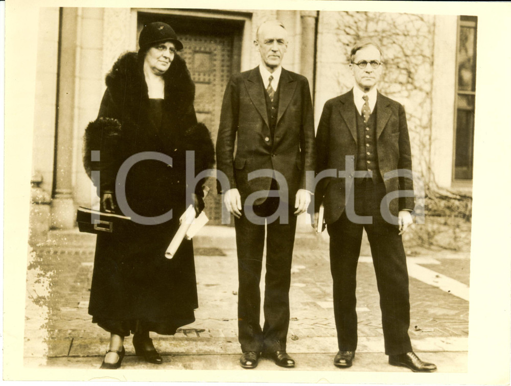 Fotografia d epoca originale 1931 OBERLIN USA Hope KEACHIE THOMPSON Ernest WILKINS Newton BAKER Photograph 1