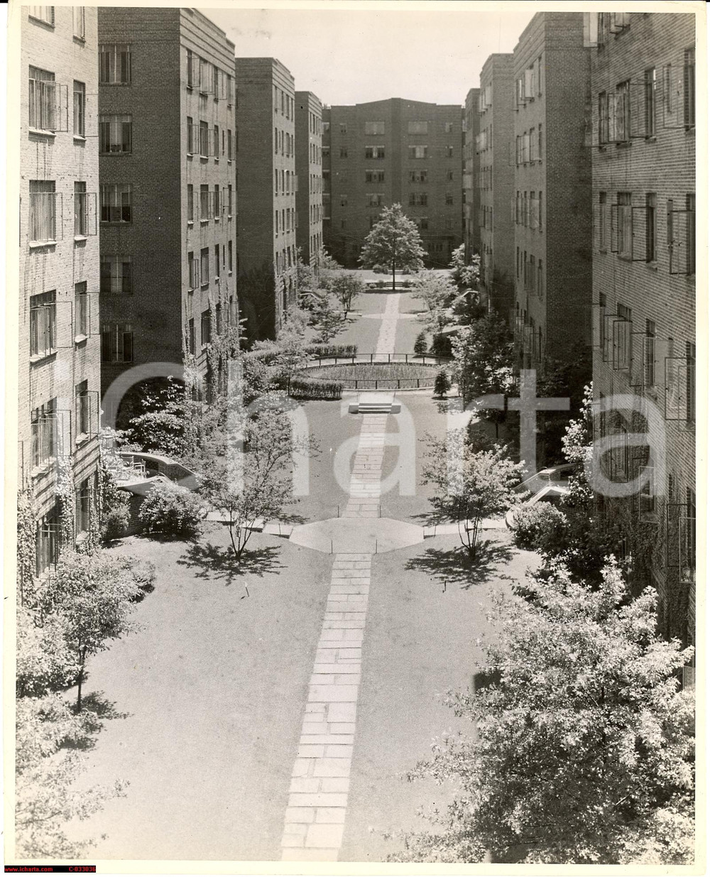 Fotografia d'epoca originale 1970 Queens, Jackson Heights, Frederic Lewis REAL PHOTO 1
