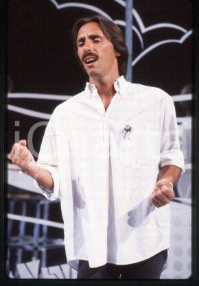 35mm vintage slide* 1982 ca ITALY Pop-rock singer-songwriter Marco FERRADINI 14