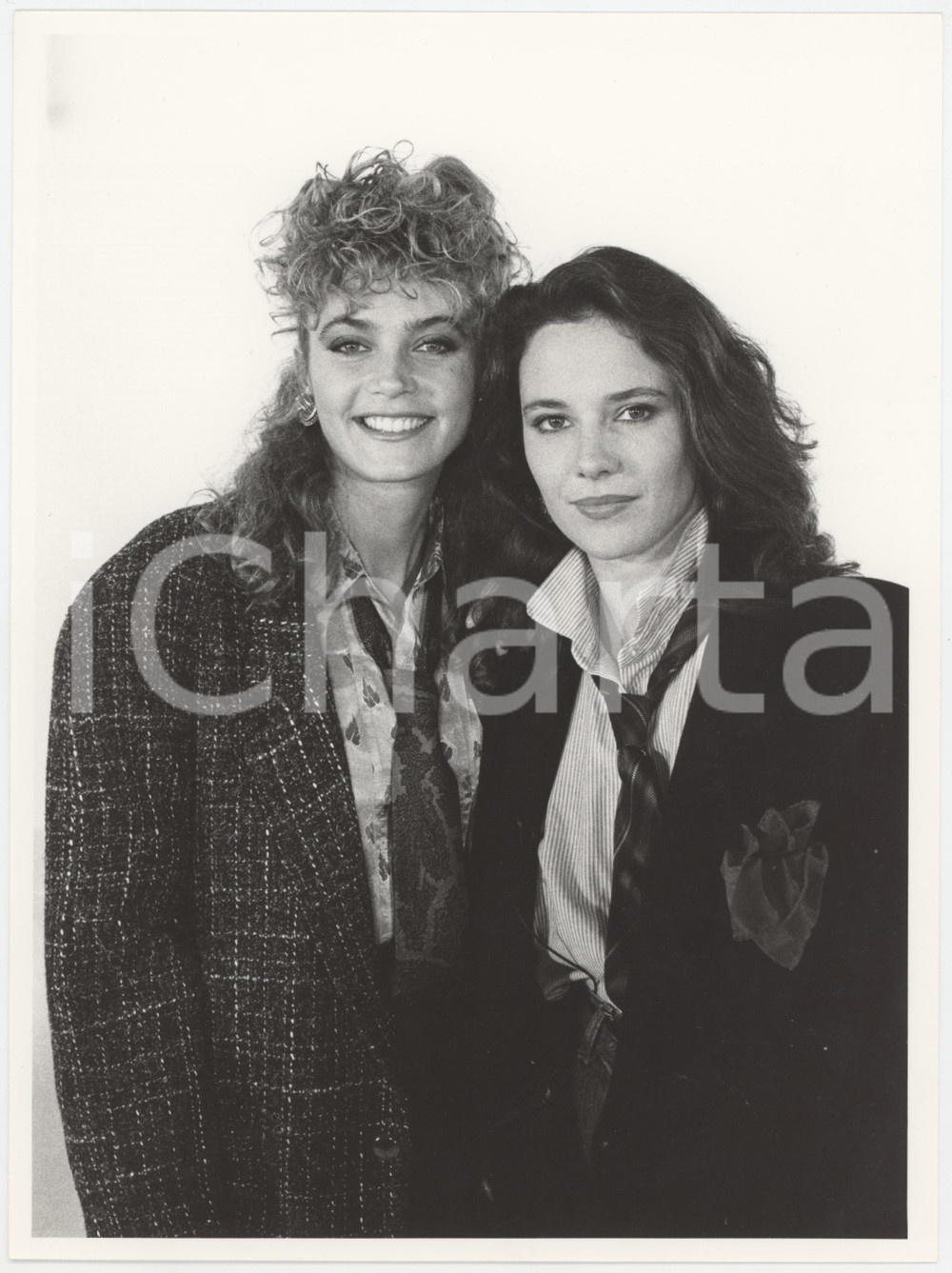 Fotografia d epoca originale 1985 ca CINEMA Attrici Giovanna MALDOTTI Valeria CAVALLI 2  Foto 1