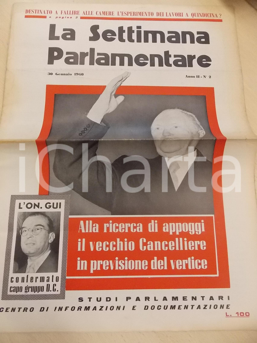 Giornale, rivista storica 1960 LA SETTIMANA PARLAMENTARE Potranno le donne diventare prefetti? Anno II n°2 1
