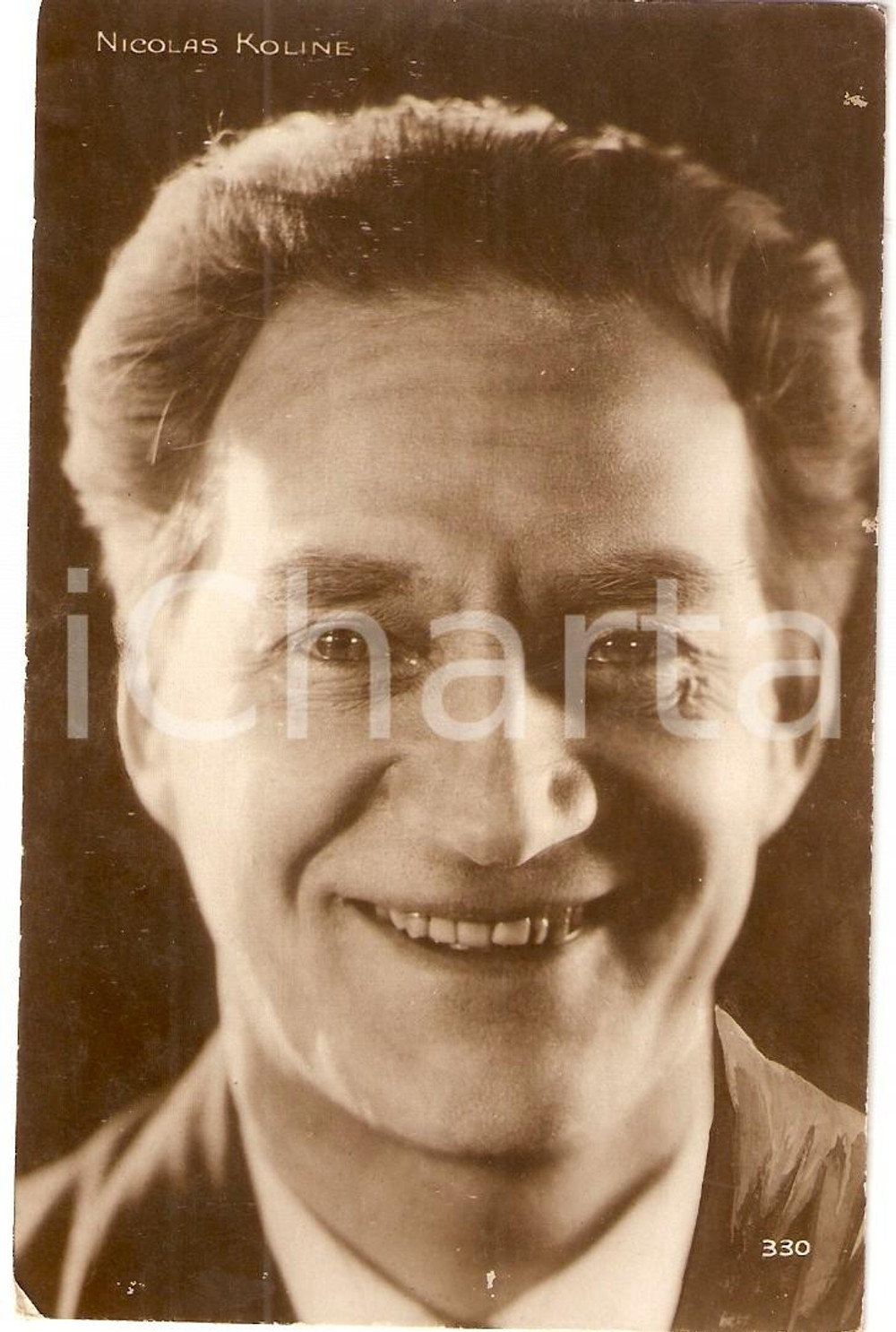 Cartolina originale da collezione 1925 ca CINEMA Actor Nicolas KOLINE Portrait *Cartolina FP NV 1