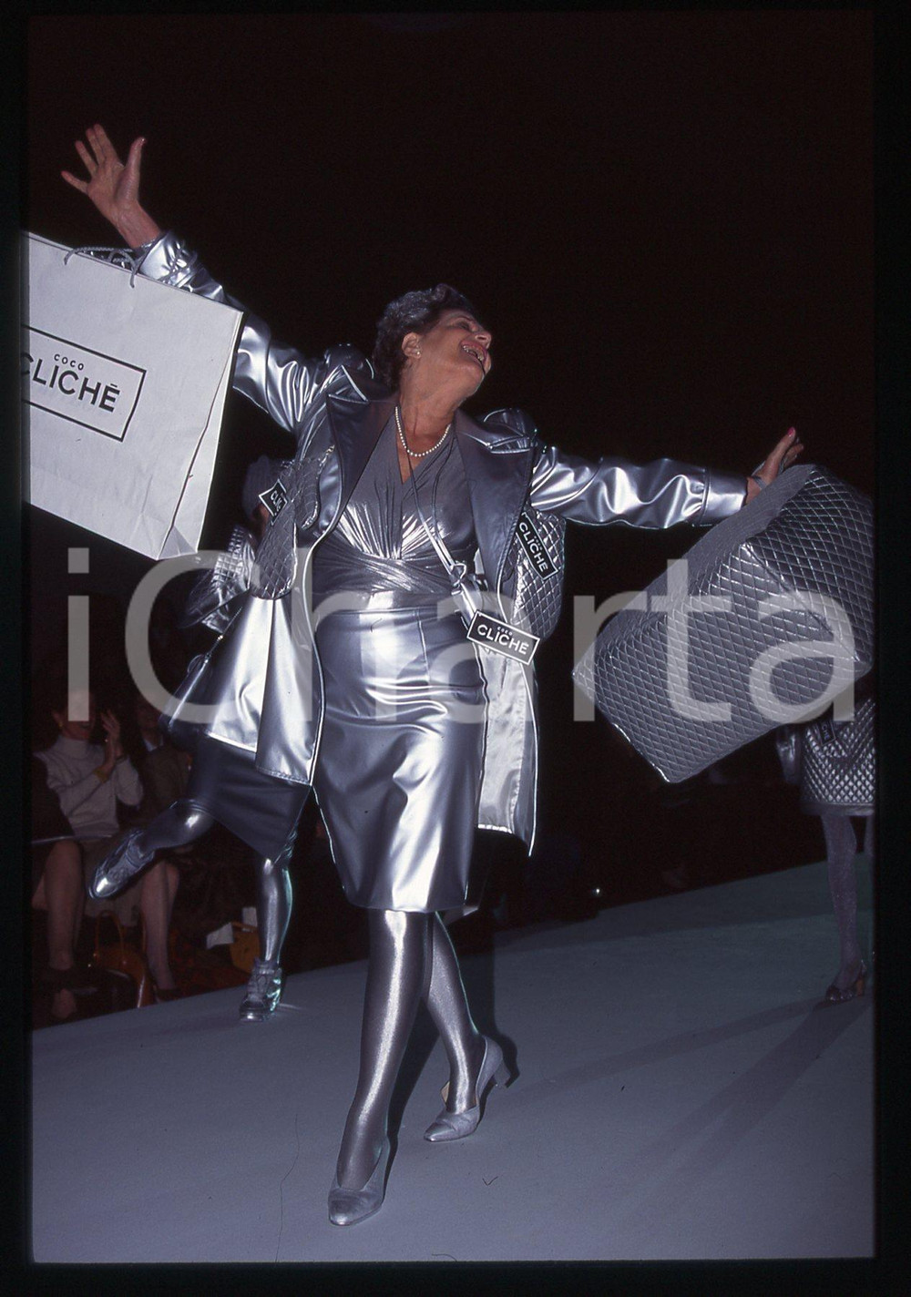 35mm vintage slide* 1995 MODA Nicoletta RAMORINO Sfilata Chiara BONI (1)