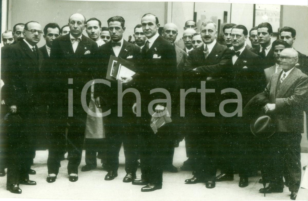 Fotografia d epoca originale 1928 ROMA Augusto TURATI visita Esposizione Nazionale Cooperazione Fotografia 1
