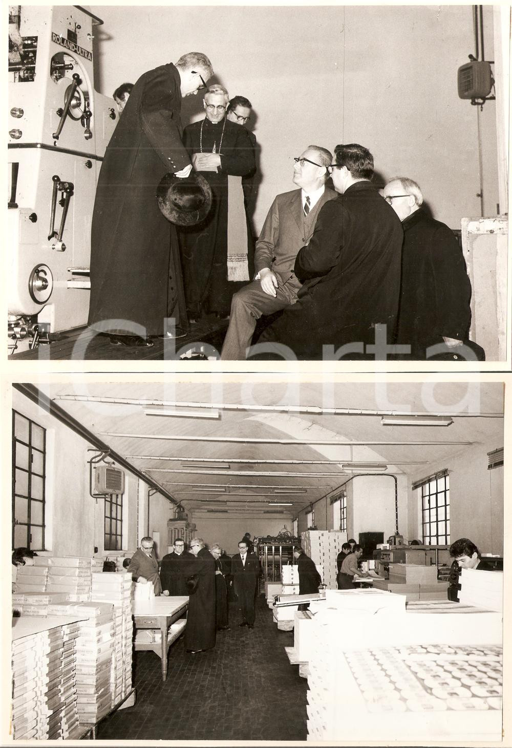 Fotografia d epoca originale 1969 PAVIA Tip. Mario PONZIO Mons. Antonio ANGIONI e ROLAND ULTRA FRONTE RETRO 1