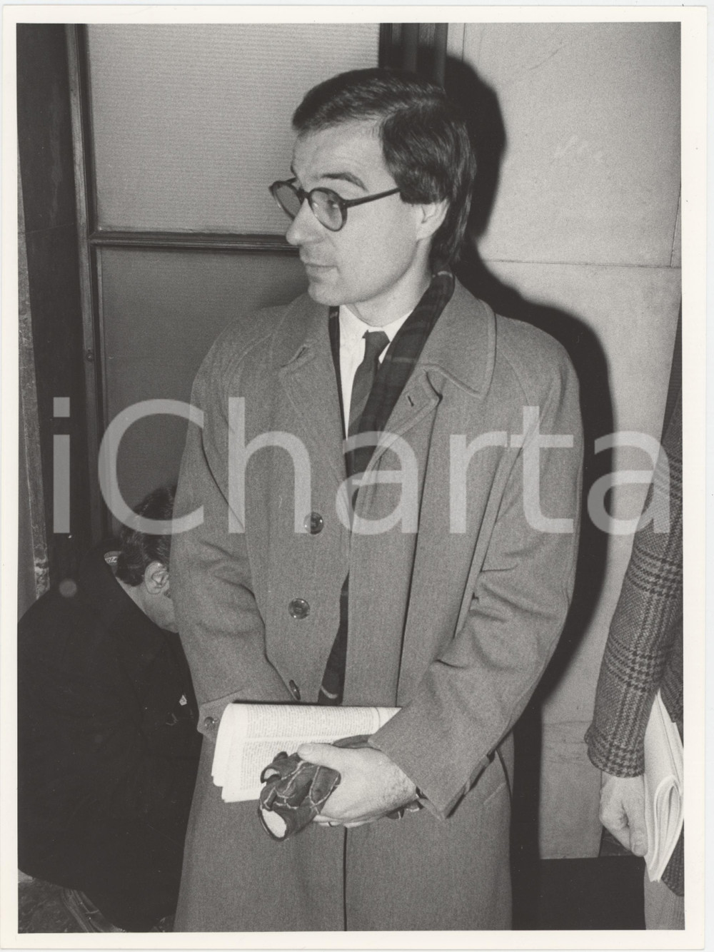 Fotografia d epoca originale 1985 ca ITALIA  GIORNALISMO Fabio CAVALERA Ritratto  Foto 18x24 cm 1