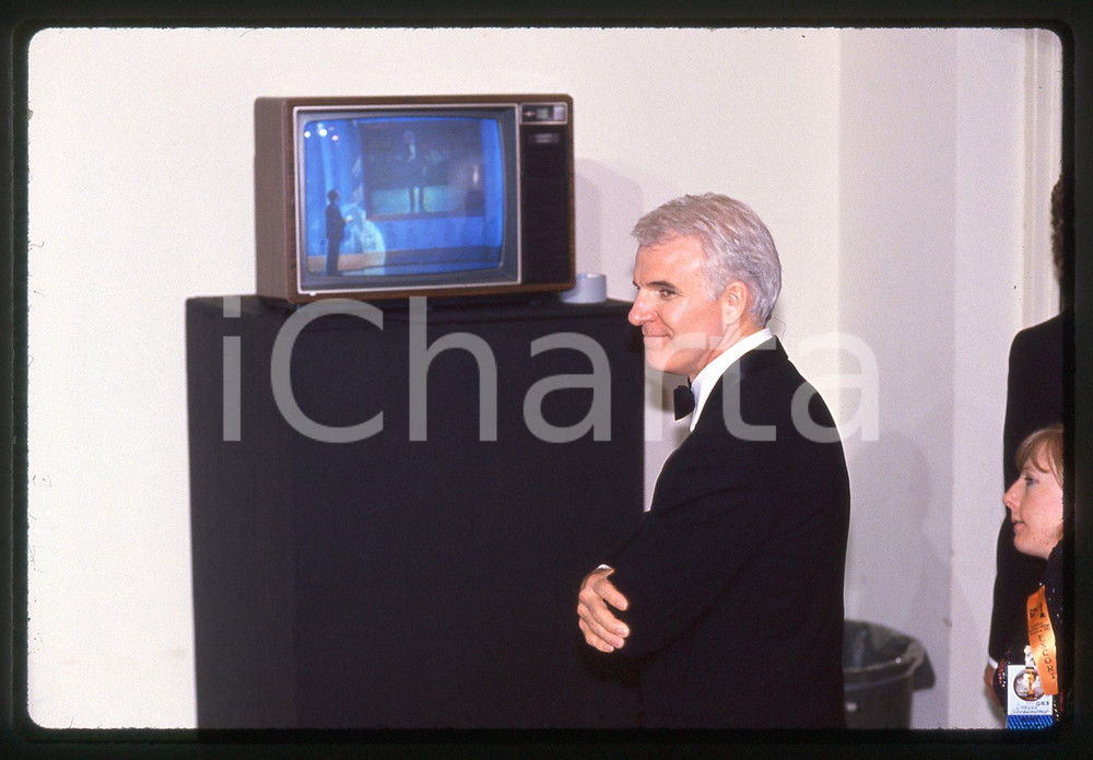 35mm vintage slide* 1990 ACADEMY AWARDS Steve MARTIN nel backstage - Ritratto 1