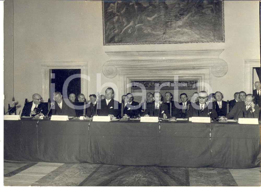 1957 ROMA Convenzione Europea Sicurezza Emigranti - Firma ministri *Foto 18x13