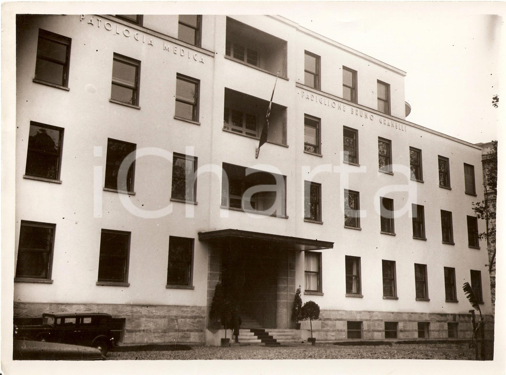 Fotografia d'epoca originale 1933 MILANO Veduta padiglione patologia Bruno GRANELLI 1