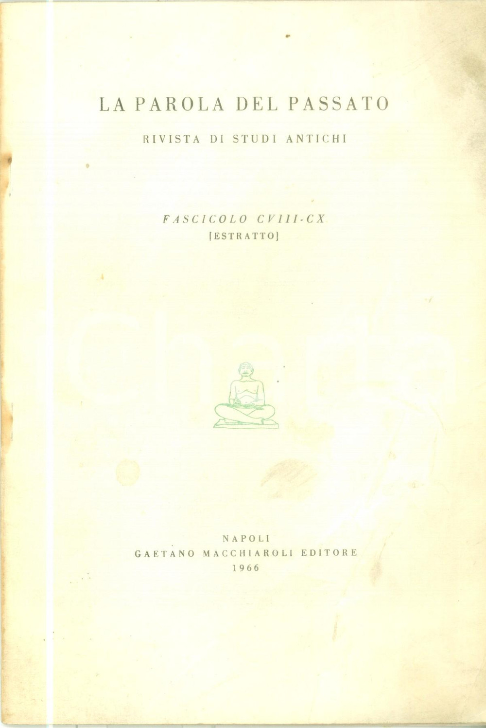 Libro, pubblicazione d epoca 1966 Marcello GIGANTE Il logos erodoteo sulle origini di ELEA Con tavole 1