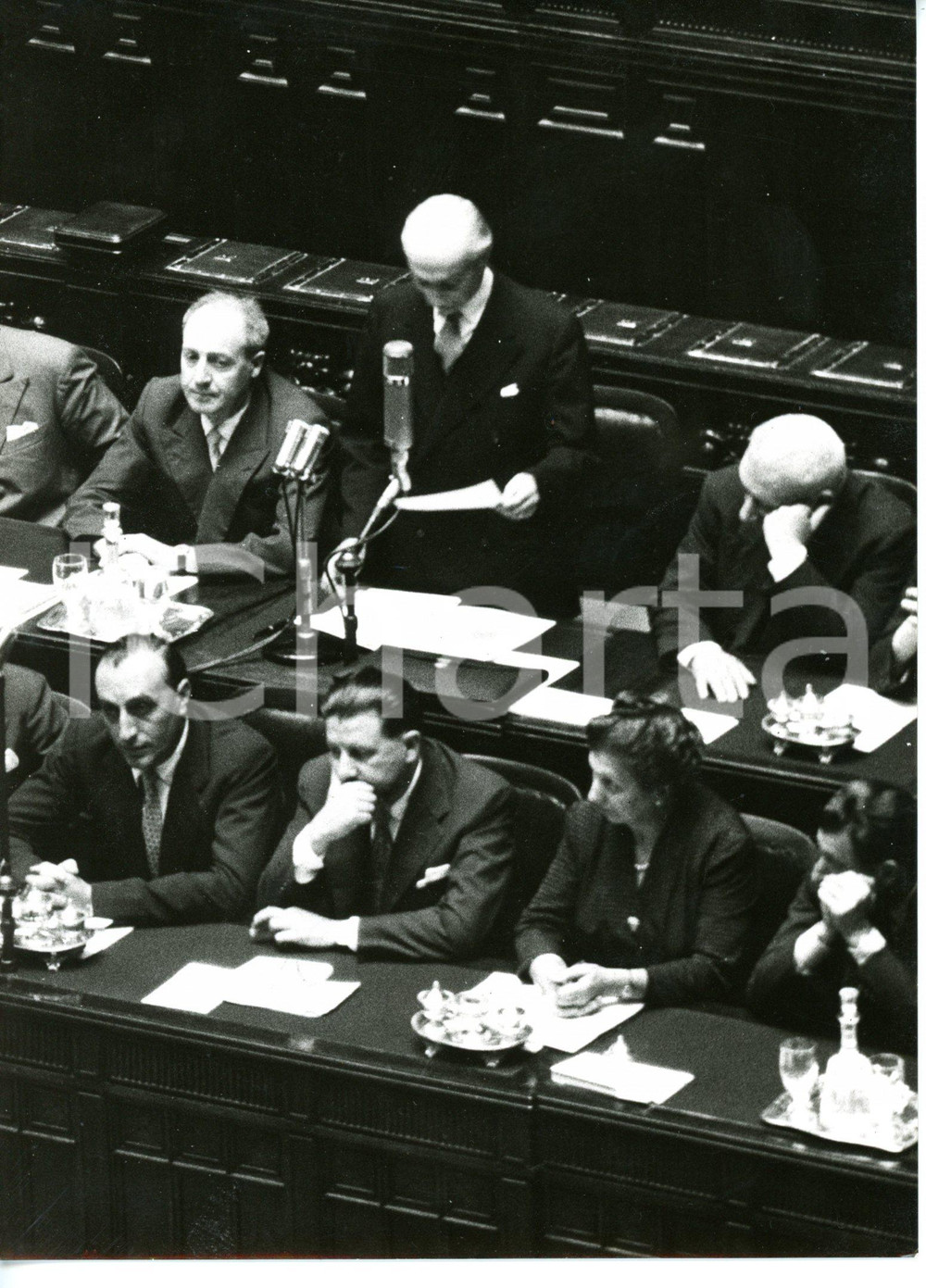 1955 ROMA Discorso di Antonio SEGNI alla Camera dei Deputati *Foto 13x18 cm