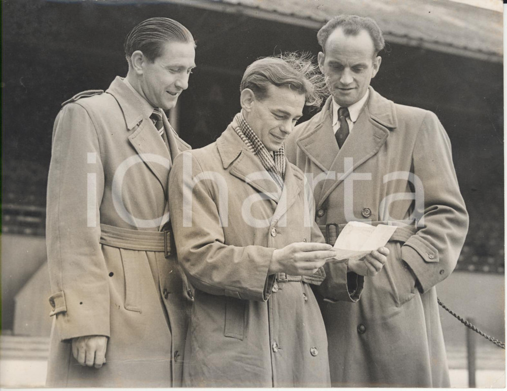 Fotografia d epoca originale 1953 BLACKPOOL F.C. Ernie TAYLOR Stan MORTENSEN Harry JOHNSTON Photo 20x15 cm 1