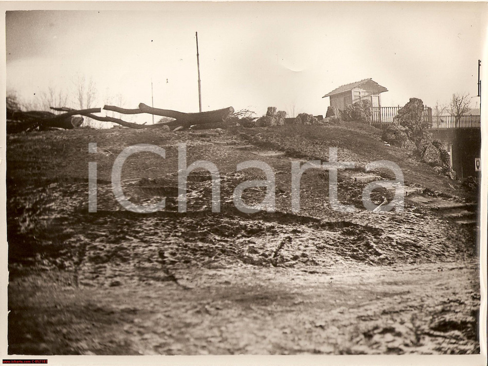 Fotografia d'epoca originale 1931 MILANO Demolizione boschi bastione PORTA VENEZIA 1