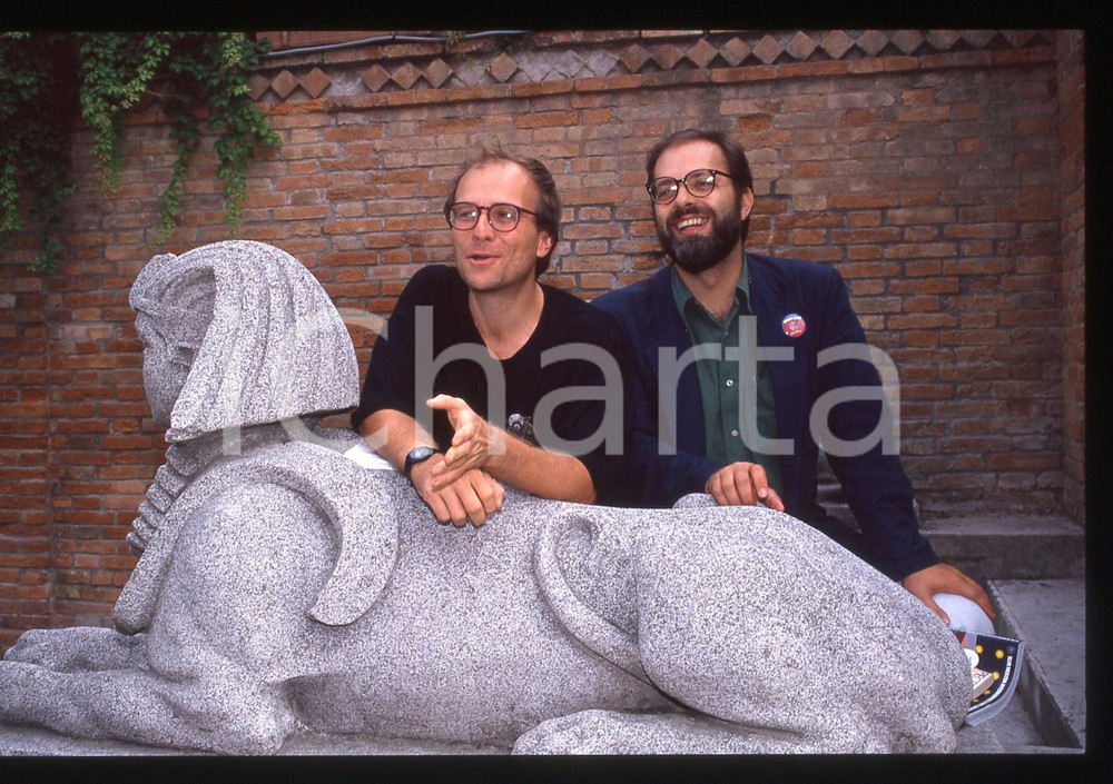 35mm vintage slide* 1985ca VENEZIA Enrico GHEZZI e Marco GIUSTI Ritratto