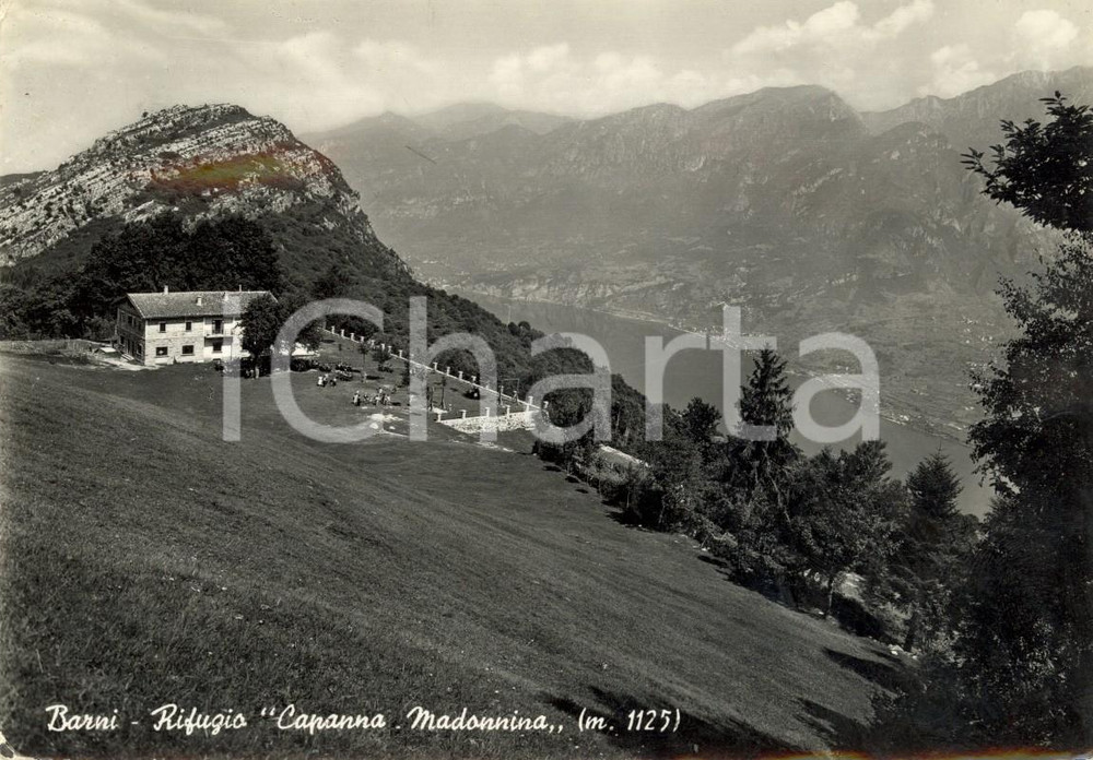 Cartolina originale da collezione 1953 BARNI CO Veduta del Rifugio CAPANNA MADONNINA Cartolina postale FG VG 1