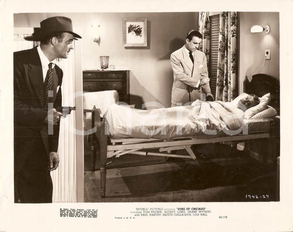 Fotografia d epoca originale 1949 DUKE OF CHICAGO Tom BROWN aggredito da assassini Foto di scena 1