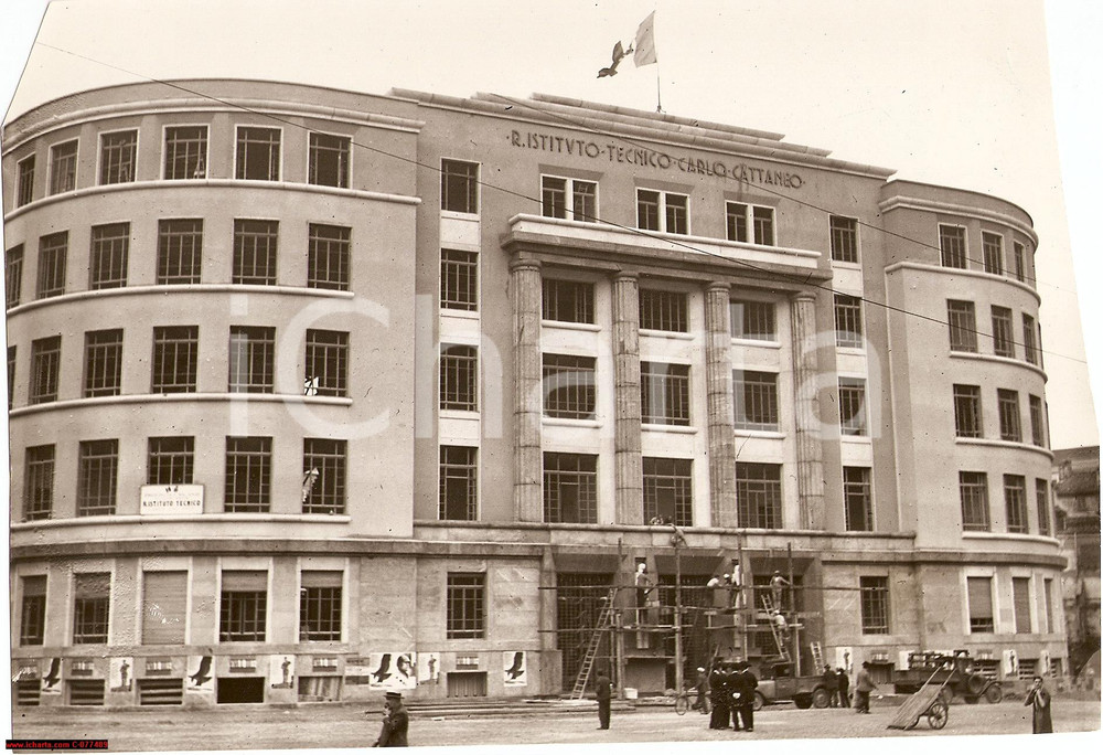Fotografia d epoca originale 1934 Milano, Istituto Carlo Cattaneo, inaugurazione 1