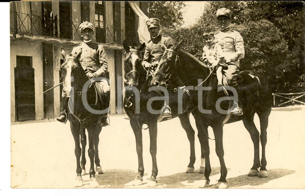 Fotografia d'epoca originale 1920 ca REGIO ESERCITO Ufficiali 105Â° Reggimento Fanteria a cavallo *Foto 1