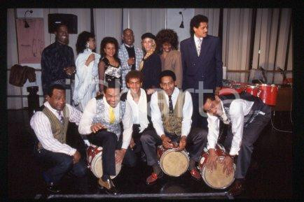 TROPICANA DE CUBA Cabaret CARIBBEAN SHOW members 1993 ca * 35 mm vintage slide 1