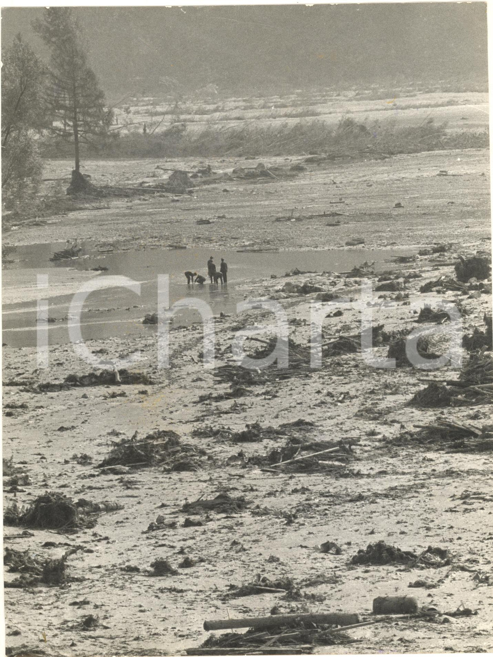 1963 DISASTRO DEL VAJONT Sopravvissuti nei paesi colpiti - Foto 18x24 cm