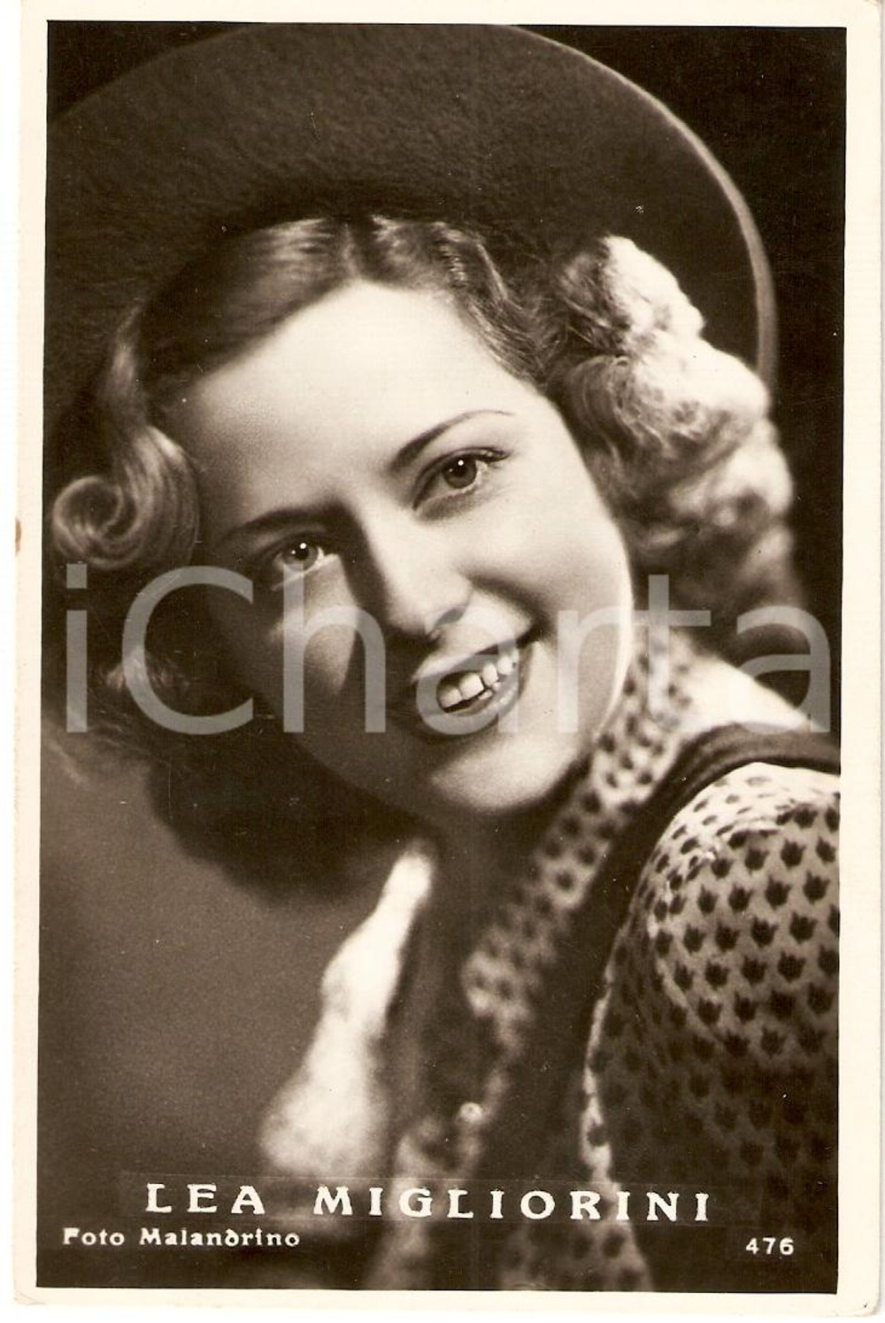 Cartolina originale da collezione 1940 circa LEA MIGLIORINI *Cartolina MALANDRINO FP NV 1