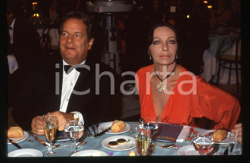 35mm vintage slide* 1992 CERNOBBIO Marie LAFORÊT Massimo GARGIA Viva Hollywood 2