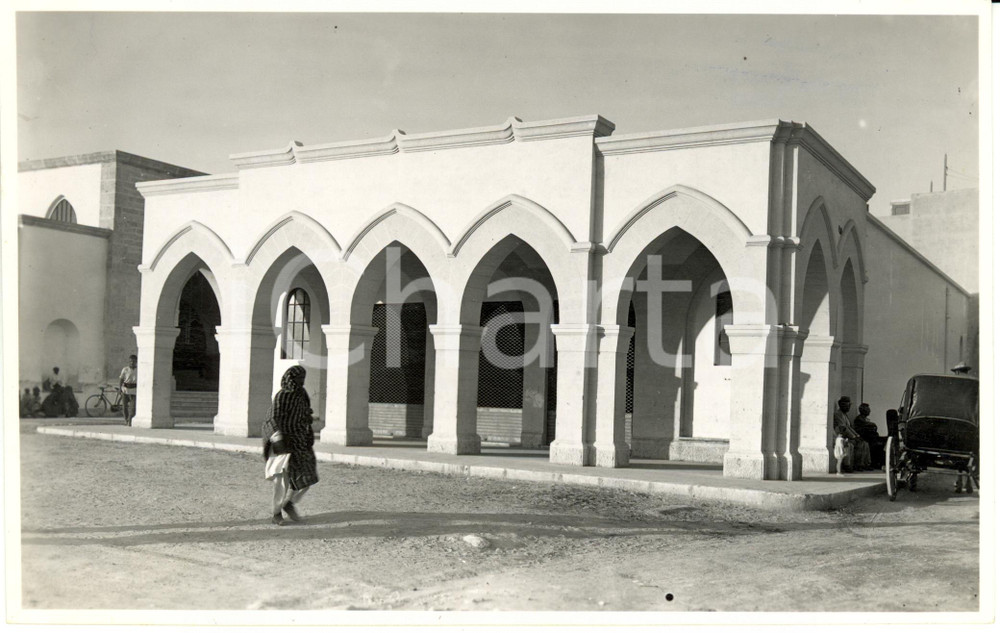 Fotografia d epoca originale 1935 ca BENGASI LIBIA Nuova pescheria Fotografia ANIMATA 1
