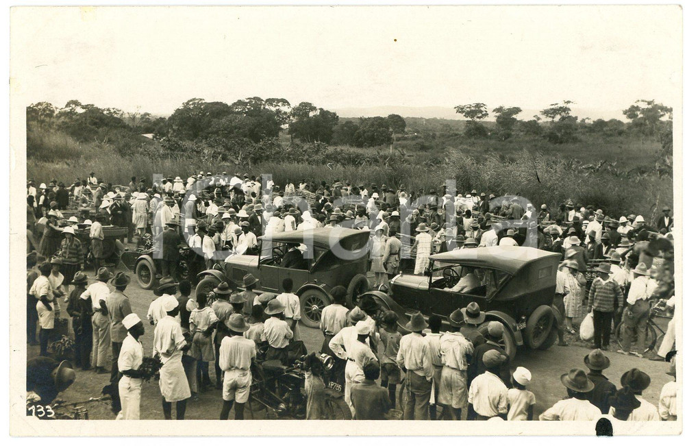 Fotografia d epoca originale 1928 CONGO BELGE  ELISABETHVILLE CortÃ¨ge visite roi  Photo LÃ©opold GABRIEL 133 1