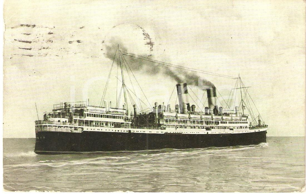 Cartolina originale da collezione 1929 MARINA MERCANTILE Piroscafo DUILIO Navigazione Generale Italiana *Cartolina 1