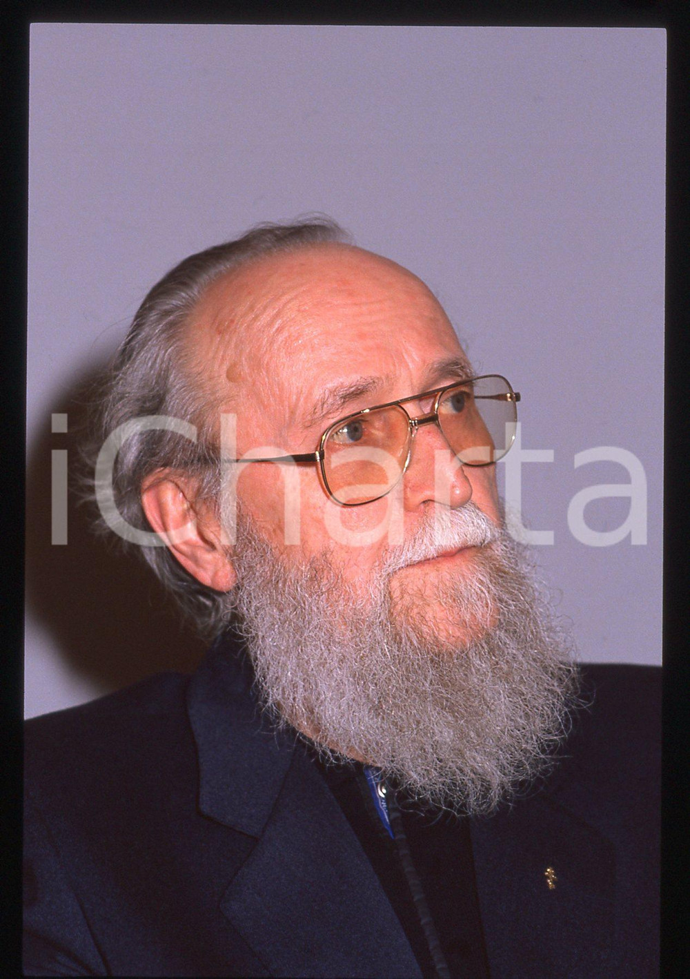 Fotografia d epoca originale 35mm vintage slide 1990 ca ITALIA COSTUME Padre Romano SCALFI Ritratto 5 1