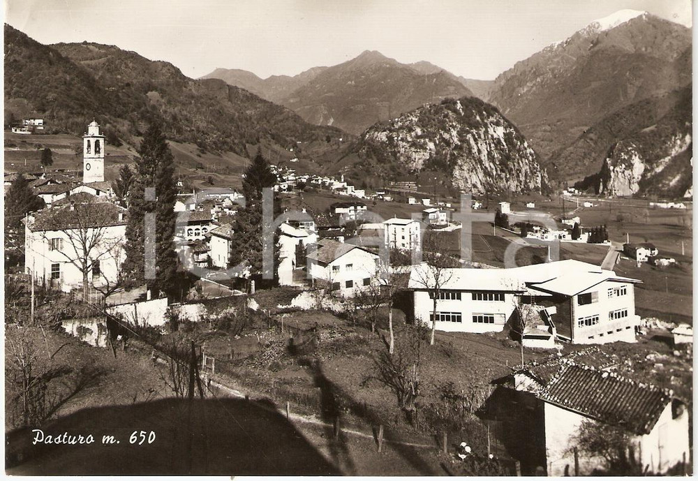 Cartolina originale da collezione 1965 PASTURO LC Scorcio panoramico Cartolina FG VG 1