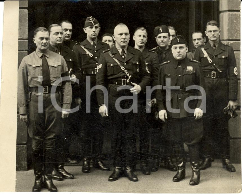 Fotografia d epoca originale 1938 MILANO Commissione del Fronte Tedesco del Lavoro Foto di gruppo 1