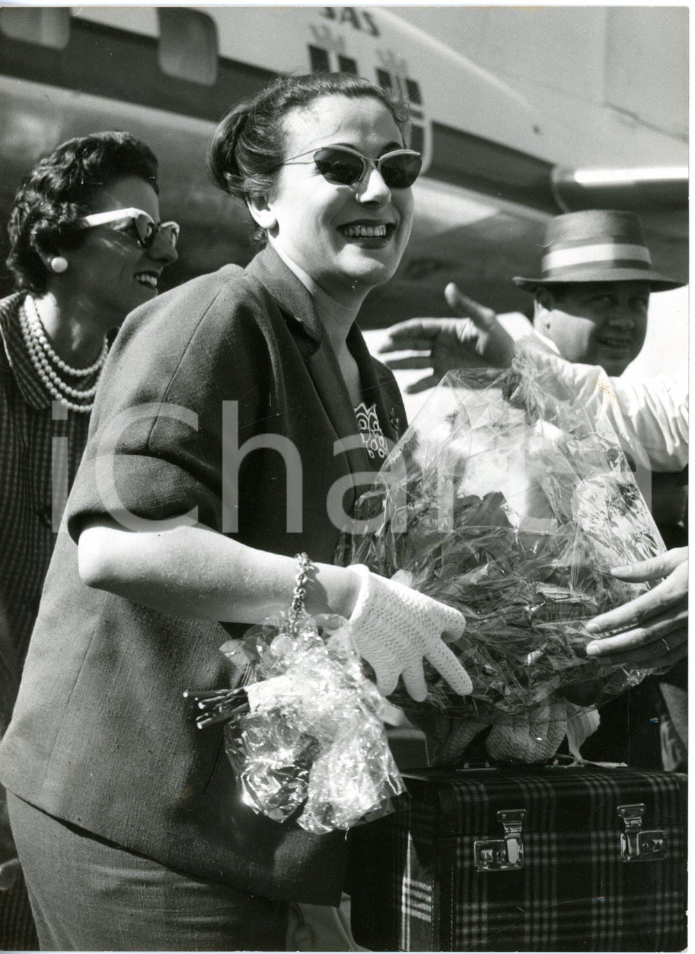 1957 ROMA - Arrivo Antonietta STELLA per apertura stagione lirica a Verona