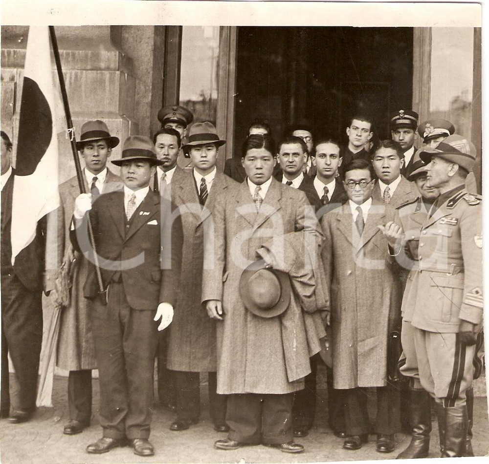 Fotografia d epoca originale 1938 MILANO Il gruppo della Delegazione Giapponese Fotografia 1