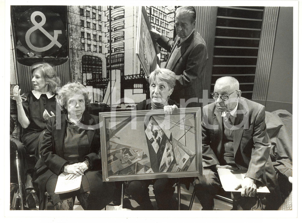 1985 ca ARTE Maria Sara GORETTI presenta i suoi dipinti *Foto VINTAGE 24x18