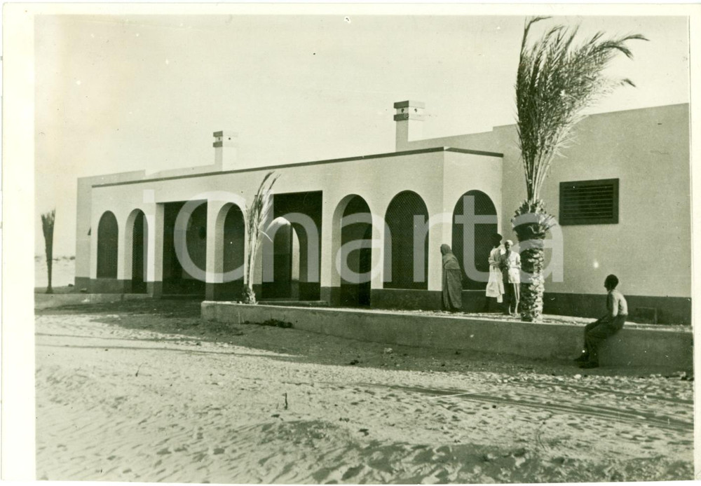 Fotografia d epoca originale 1937 TRIPOLITANIA Costruzione della strada LITORANEA libica Fotografia 1