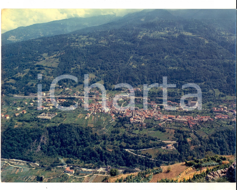 Fotografia d epoca originale 1968 CHIOMONTE TO Veduta con il PIAN DEL FRAIS Foto HAUS 24x18 1