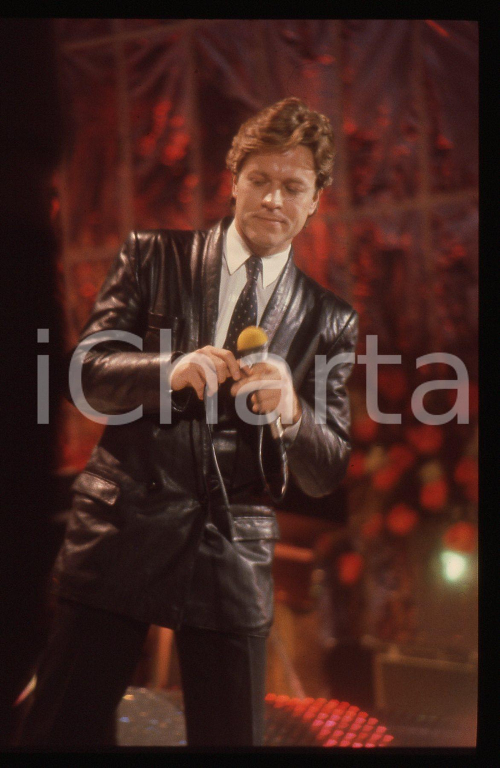 35mm vintage slide* 1981 SANREMO Robert PALMER al Teatro Ariston Ritratto (8)