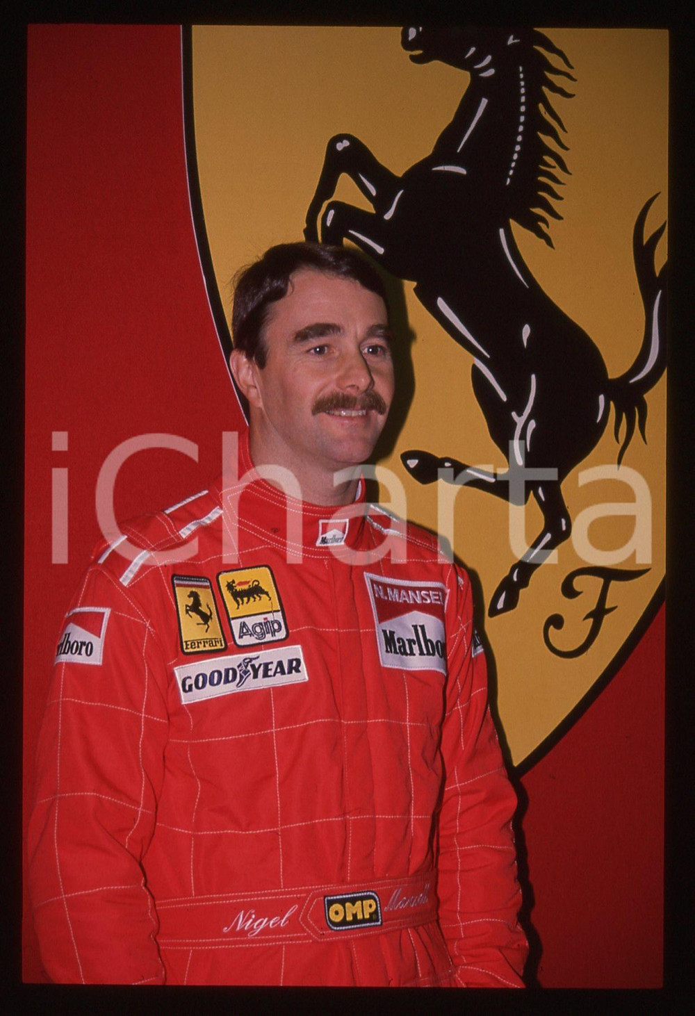 35mm vintage slide* 1990 FORMULA1 Nigel MANSELL scuderia FERRARI - Ritratto (7)
