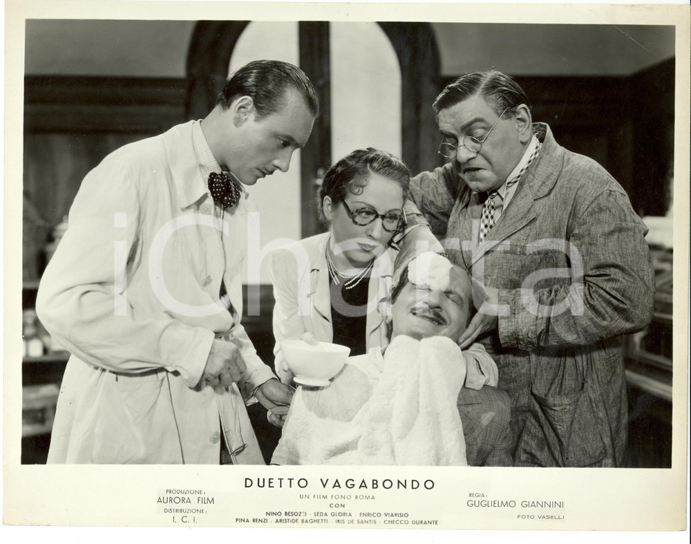 Fotografia d epoca originale 1938 CINEMA Duetto vagabondo  Nino BESOZZI Leda GLORIA Enrico VIARISIO Foto 1