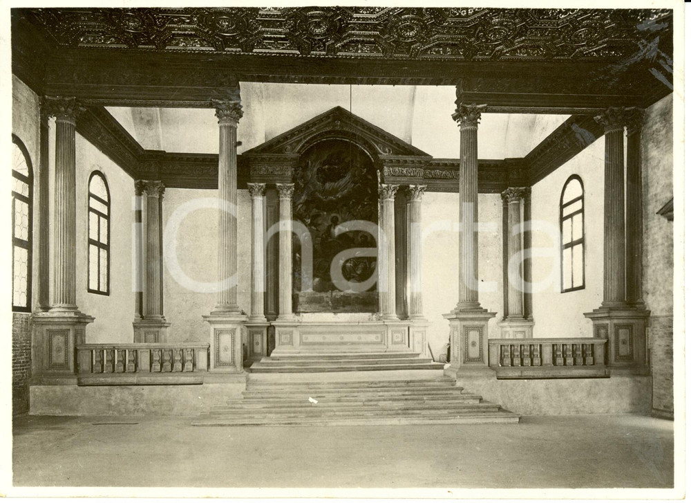 Fotografia d epoca originale 1937 VENEZIA Scuola Grande SAN MARCO  Salone tela Jacopo PALMA IL GIOVANE Foto 1