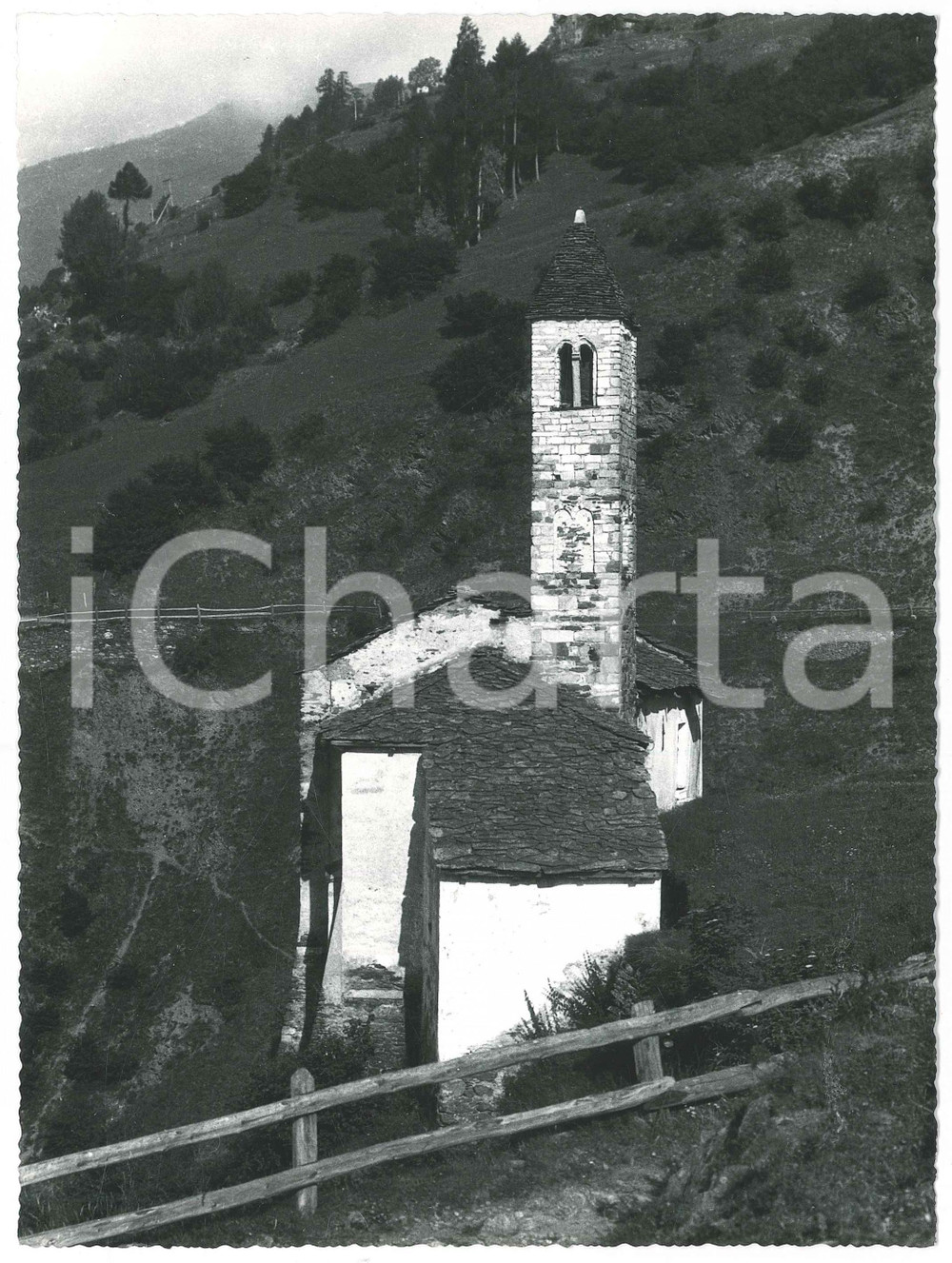 Fotografia d epoca originale 1955 ca VAL CAMONICA  VEZZA D OGLIO  Chiesetta di S. Clemente Foto 1 1
