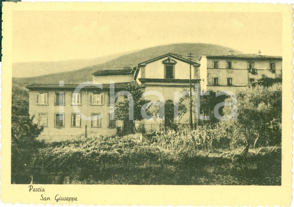 Cartolina originale da collezione 1940 ca PESCIA PT Chiesa di SAN GIUSEPPE Cartolina FG NV 1