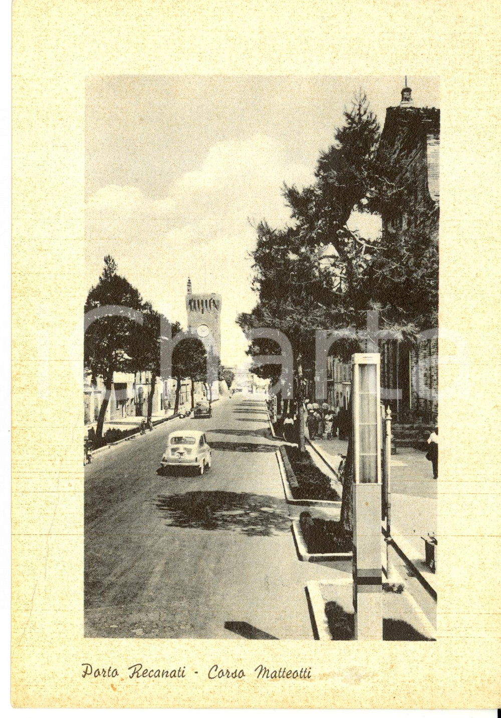 Cartolina originale da collezione 1960 ca PORTO RECANATI (MC) Corso Matteotti *Cartolina FG NV 1