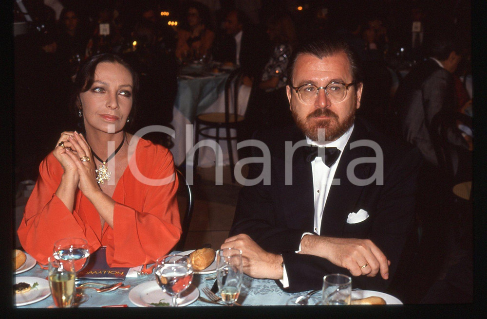 35mm vintage slide* 1992 CERNOBBIO Marie LAFORÊT Eric DE LAVANDEYRA Ritratto (3)