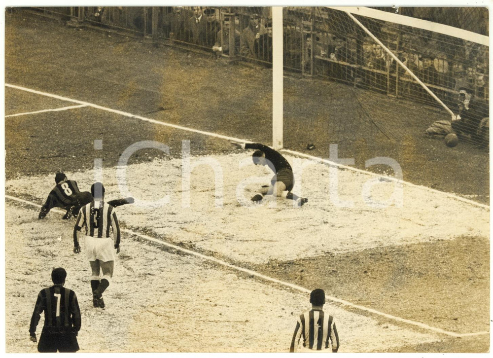 1958 MILANO CALCIO Serie A MILAN-VICENZA Rete di Carlo GALLI *Foto 18x13 cm